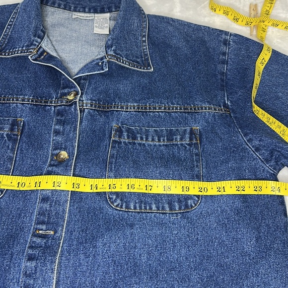Coldwater Creek Women’s Casual Button Down Denim Barn Jacket Chore Coat XLarge - Picture 8 of 9